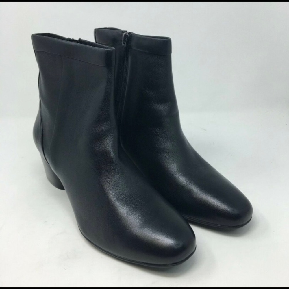Unstructured By Clarks Women's Boots Black Size 11 Un Cosmo Up Zipper Chunky NEW